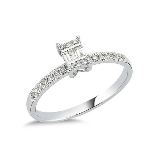 Baget Taşlı Pırlanta Yüzük - 1