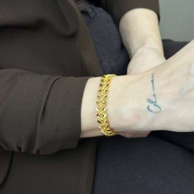 22 Ayar Altın Başak Bileklik – Zarif ve Modern Tasarım - 3