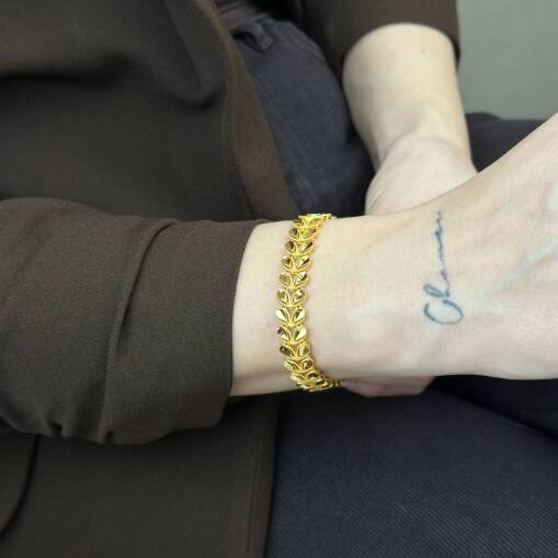 22 Ayar Altın Başak Bileklik – Zarif ve Modern Tasarım - 3