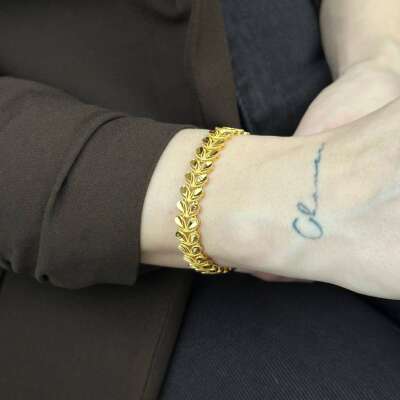 22 Ayar Altın Başak Bileklik – Zarif ve Modern Tasarım - 4