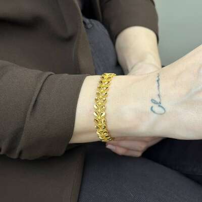 22 Ayar Altın Başak Bileklik – Zarif ve Modern Tasarım - 7