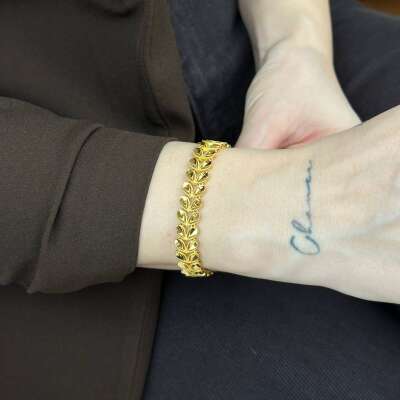 22 Ayar Altın Başak Bileklik – Zarif ve Modern Tasarım - 8