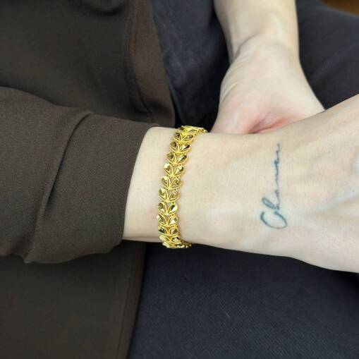 22 Ayar Altın Başak Bileklik – Zarif ve Modern Tasarım - 8