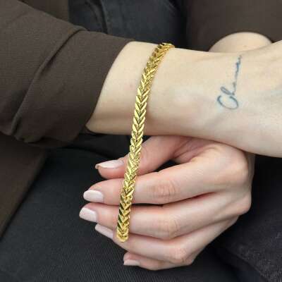 22 Ayar Altın Başak Model Bileklik – Zarif Tasarım - 2