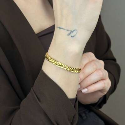 22 Ayar Altın Başak Model Bileklik – Zarif Tasarım - 4