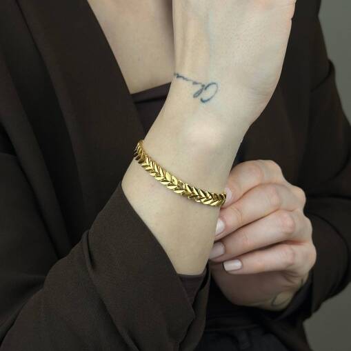 22 Ayar Altın Başak Model Bileklik – Zarif Tasarım - 5