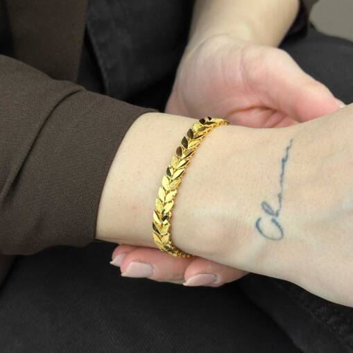 22 Ayar Altın Başak Model Bileklik – Şık ve Zarif Tasarım - 3