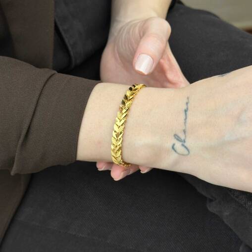 22 Ayar Altın Başak Model Bileklik – Şık ve Zarif Tasarım - 4