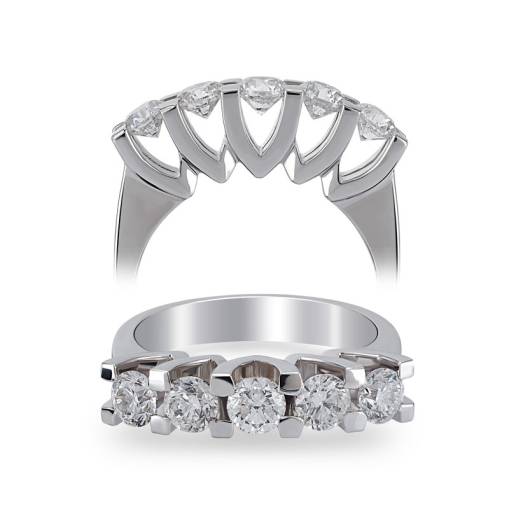 Beştaş Pırlanta Yüzük-18k-1,19 - 1