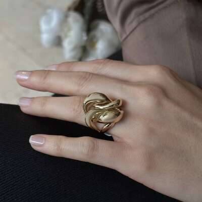 Bombe Gurmet Tasarım Altın Yüzük – Modern Zarafet - ENGİNGOLD JVL