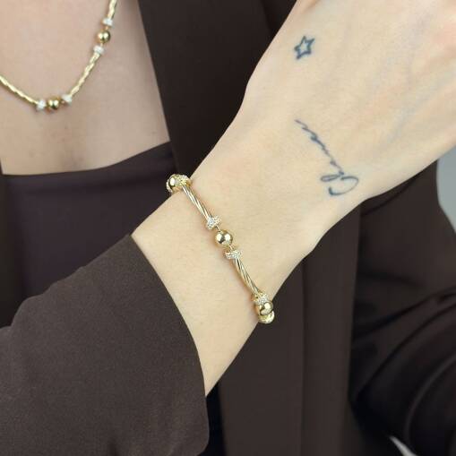 14 Ayar Altın Burgu Bileklik – Modern Tasarım - 3