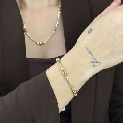 14 Ayar Altın Burgu Bileklik – Modern Tasarım - 4