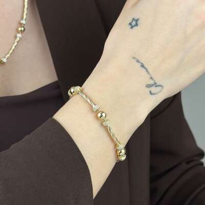 14 Ayar Altın Burgu Bileklik – Modern Tasarım - 5