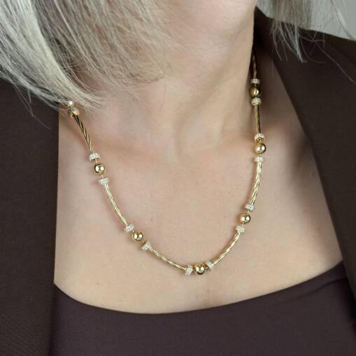 14 Ayar Altın Burgu Kolye – Modern ve Şık Tasarım - 3