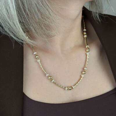 14 Ayar Altın Burgu Kolye – Modern ve Şık Tasarım - 4