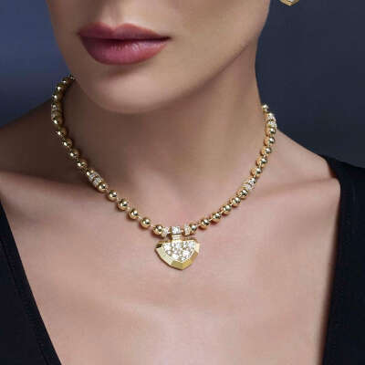 ÇAĞLA X EMA Top Kolye – 14 Ayar Baget Taşlı Altın - 6