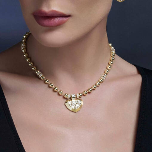 ÇAĞLA X EMA Top Kolye – 14 Ayar Baget Taşlı Altın - 6