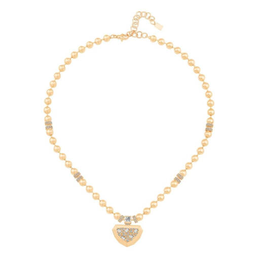 ÇAĞLA X EMA Top Kolye – 14 Ayar Baget Taşlı Altın - 2