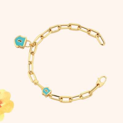 Cetaş Dilek Kilidi Bileklik 14k Altın