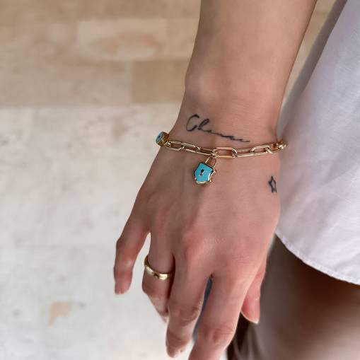 Cetaş Dilek Kilidi Bileklik 14k Altın - 2