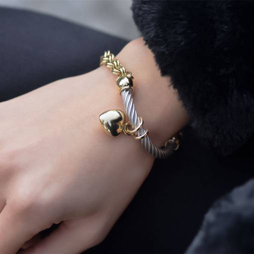 Cetaş Eterna Kalpli Sevgi Bileklik 14k Altın - 1