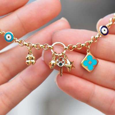 Cetaş Fortuna Şans Bileklik 14k Altın - 3