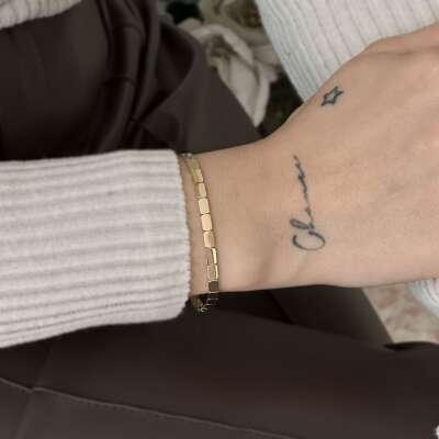 Chocolate Model 14 Ayar Altın Bileklik – Elegant Seçim - 4