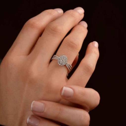 Coronet Pırlanta Oval Yüzük - 3