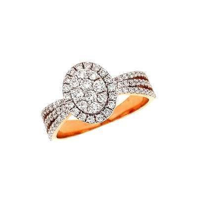 Coronet Pırlanta Oval Yüzük - ENGİNGOLD