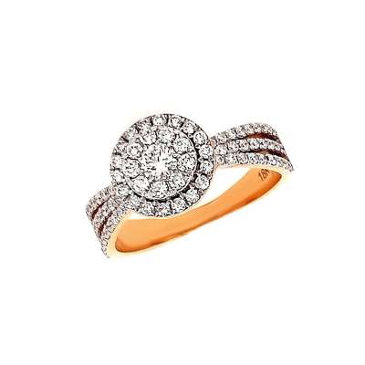 Coronet Pırlanta Rose Altın Yüzük - ENGİNGOLD