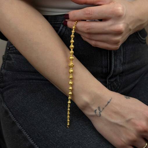 22 Ayar Altın Dorika Bileklik – Süzme Sıralı El İşçiliği - 1