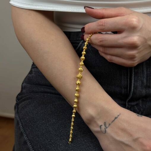 22 Ayar Altın Dorika Bileklik – Süzme Sıralı El İşçiliği - 4