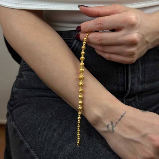 22 Ayar Altın Dorika Bileklik – Süzme Sıralı El İşçiliği - 6