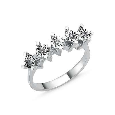 Efectli Beştaş Pırlanta Yüzük - ENGİNGOLD