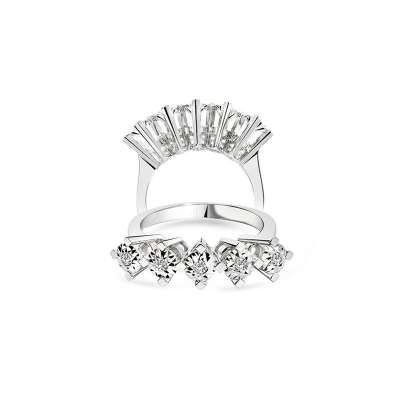 Efectli Pırlanta Beştaş Yüzük-8-12 - ENGİNGOLD