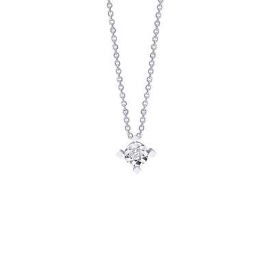 Efectli Pırlanta Tektaş Kolye-14k-1-3 - ENGİNGOLD