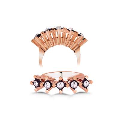 0,18ct Elmas Beştaş Yüzük - ENGİNGOLD