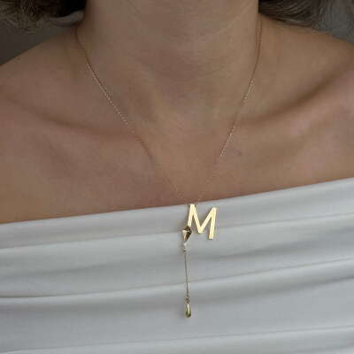 Harf Kolye – Uzak Şehir Alya Altın Kolye - 4