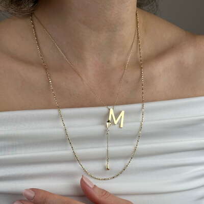 Harf Kolye – Uzak Şehir Alya Altın Kolye - 5