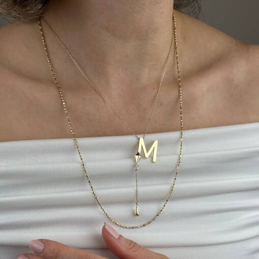 Harf Kolye – Uzak Şehir Alya Altın Kolye - 5