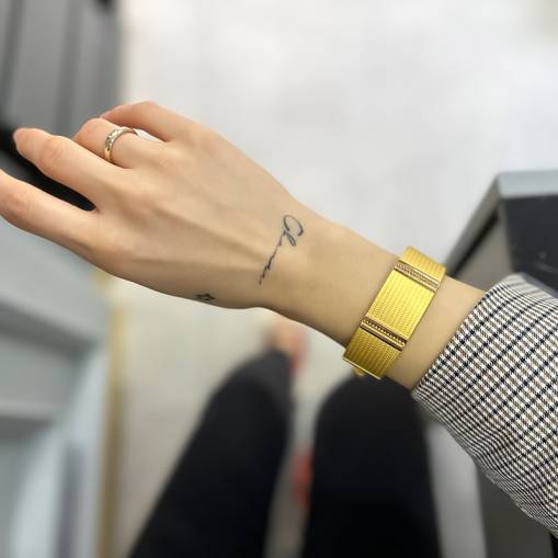 Hasır Model Kelepçe Bilezik 22k Altın - 3