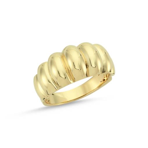 İstiridye Model 14k Sade Altın Yüzük - 1