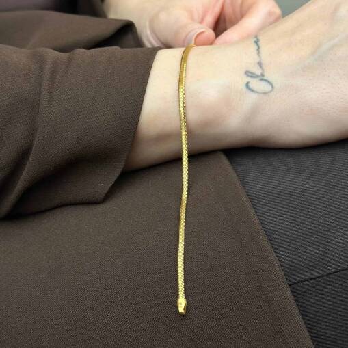 22 Ayar İtalyan Bileklik – Balık Sırtı 2.74mm Şık Tasarım - 1