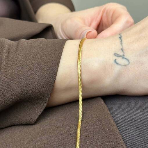 22 Ayar İtalyan Bileklik – Balık Sırtı 2.74mm Şık Tasarım - 2