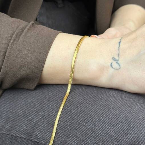 22 Ayar İtalyan Bileklik – Balık Sırtı Altın 3.32 mm - 2