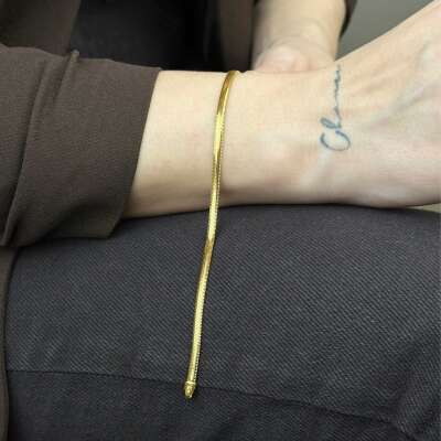 22 Ayar İtalyan Bileklik – Balık Sırtı Altın 3.32 mm - 3