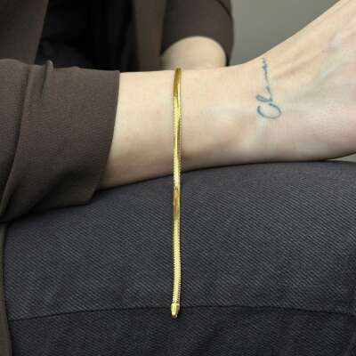 22 Ayar İtalyan Bileklik – Balık Sırtı Altın 3.32 mm