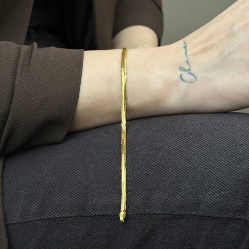 22 Ayar İtalyan Bileklik – Balık Sırtı Altın 3.32 mm - 1