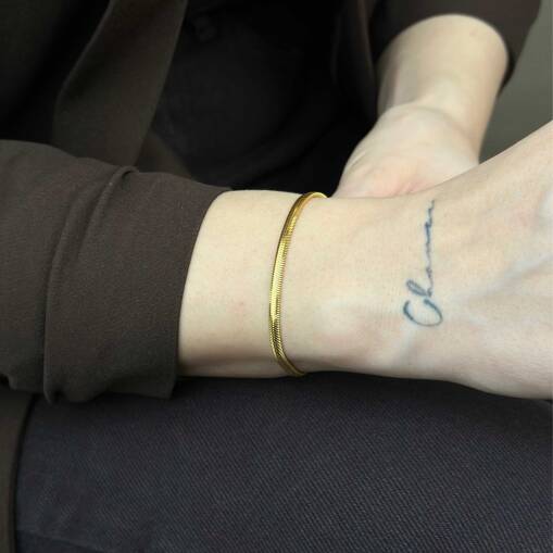 22 Ayar İtalyan Bileklik – Balık Sırtı Altın 3.32 mm - 6