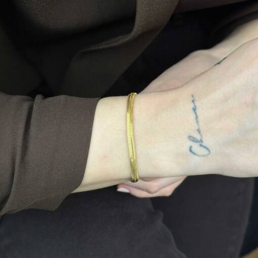 22 Ayar Altın İtalyan Bileklik – Balık Sırtı 4.08 mm - 3